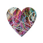 Funny Colorful Yarn Pattern Heart Magnet Front