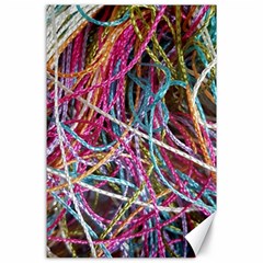 Funny Colorful Yarn Pattern Canvas 24  X 36  by yoursparklingshop