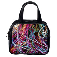 Funny Colorful Yarn Pattern Classic Handbags (one Side) by yoursparklingshop