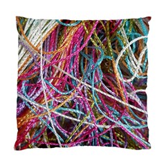 Funny Colorful Yarn Pattern Standard Cushion Case (two Sides) by yoursparklingshop