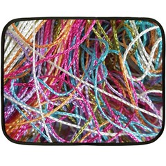 Funny Colorful Yarn Pattern Double Sided Fleece Blanket (mini)  by yoursparklingshop