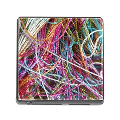 Funny Colorful Yarn Pattern Memory Card Reader (square) by yoursparklingshop