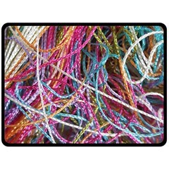 Funny Colorful Yarn Pattern Fleece Blanket (large)  by yoursparklingshop