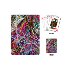 Funny Colorful Yarn Pattern Playing Cards (mini)  by yoursparklingshop