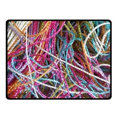 Funny Colorful Yarn Pattern Double Sided Fleece Blanket (small)  by yoursparklingshop