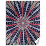 Red White Blue Kaleidoscopic Star Flower Design Canvas 18  x 24   17.8 x23.08  Canvas - 1