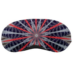 Red White Blue Kaleidoscopic Star Flower Design Sleeping Masks