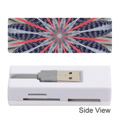 Red White Blue Kaleidoscopic Star Flower Design Memory Card Reader (Stick) 