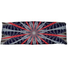 Red White Blue Kaleidoscopic Star Flower Design Body Pillow Case (dakimakura) by yoursparklingshop