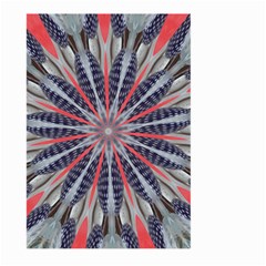 Red White Blue Kaleidoscopic Star Flower Design Large Garden Flag (Two Sides)