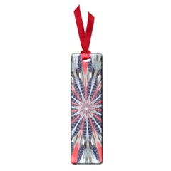 Red White Blue Kaleidoscopic Star Flower Design Small Book Marks by yoursparklingshop