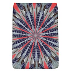 Red White Blue Kaleidoscopic Star Flower Design Flap Covers (L) 