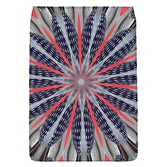 Red White Blue Kaleidoscopic Star Flower Design Flap Covers (S) 