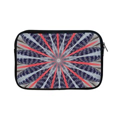 Red White Blue Kaleidoscopic Star Flower Design Apple Ipad Mini Zipper Cases by yoursparklingshop