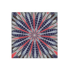 Red White Blue Kaleidoscopic Star Flower Design Satin Bandana Scarf by yoursparklingshop