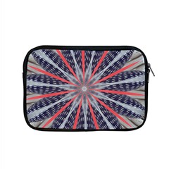 Red White Blue Kaleidoscopic Star Flower Design Apple MacBook Pro 15  Zipper Case