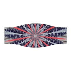 Red White Blue Kaleidoscopic Star Flower Design Stretchable Headband by yoursparklingshop