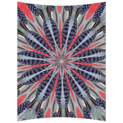 Red White Blue Kaleidoscopic Star Flower Design Back Support Cushion