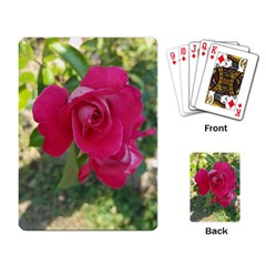 Romantic Red Rose Photography Playing Card by yoursparklingshop