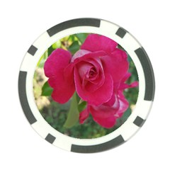 Romantic Red Rose Photography Poker Chip Card Guard by yoursparklingshop