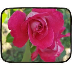 Romantic Red Rose Photography Fleece Blanket (mini) by yoursparklingshop