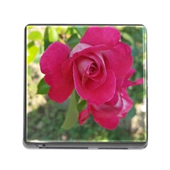 Romantic Red Rose Photography Memory Card Reader (square) by yoursparklingshop