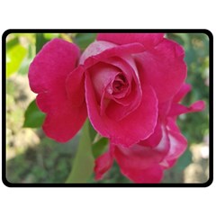 Romantic Red Rose Photography Fleece Blanket (large)  by yoursparklingshop