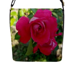 Romantic Red Rose Photography Flap Messenger Bag (l)  by yoursparklingshop