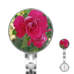 Romantic Red Rose Photography Stainless Steel Nurses Watch by yoursparklingshop