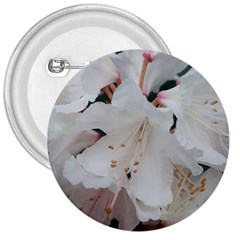 Floral Design White Flowers Photography 3  Buttons by yoursparklingshop