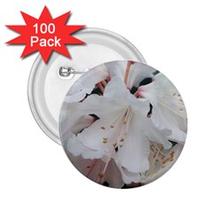 Floral Design White Flowers Photography 2 25  Buttons (100 Pack)  by yoursparklingshop