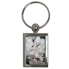 Floral Design White Flowers Photography Key Chains (rectangle)  by yoursparklingshop