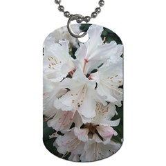 Floral Design White Flowers Photography Dog Tag (one Side) by yoursparklingshop