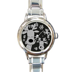 Cute Reindeer  Round Italian Charm Watch by Valentinaart