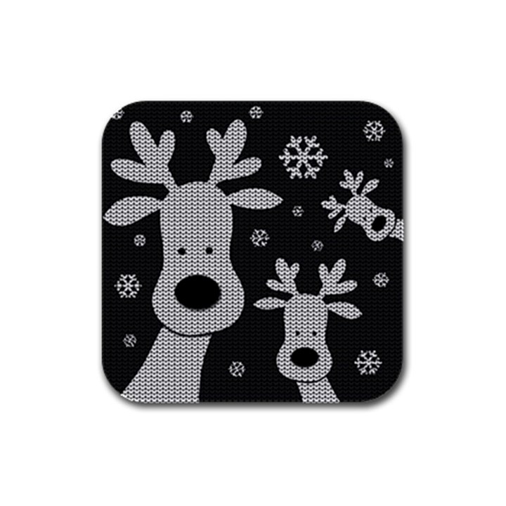 Cute Reindeer  Rubber Square Coaster (4 pack) 