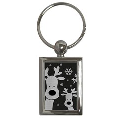 Cute Reindeer  Key Chains (rectangle)  by Valentinaart