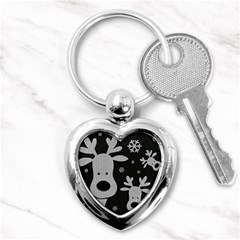 Cute Reindeer  Key Chains (heart)  by Valentinaart