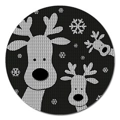 Cute Reindeer  Magnet 5  (round) by Valentinaart