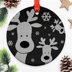 Cute Reindeer  Round Ornament (two Sides) by Valentinaart