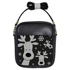 Cute Reindeer  Girls Sling Bags by Valentinaart