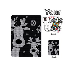 Cute Reindeer  Playing Cards 54 (mini)  by Valentinaart