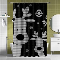 Cute Reindeer  Shower Curtain 48  X 72  (small)  by Valentinaart