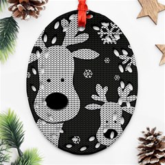 Cute Reindeer  Oval Filigree Ornament (two Sides) by Valentinaart