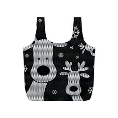 Cute Reindeer  Full Print Recycle Bags (s)  by Valentinaart