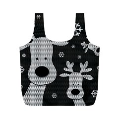 Cute Reindeer  Full Print Recycle Bags (m)  by Valentinaart