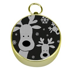 Cute Reindeer  Gold Compasses by Valentinaart