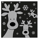 Cute Reindeer  Large Satin Scarf (Square) Front