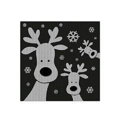 Cute Reindeer  Satin Bandana Scarf by Valentinaart