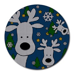 Cute Reindeer  Round Mousepads by Valentinaart