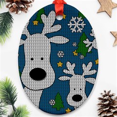 Cute Reindeer  Ornament (oval) by Valentinaart